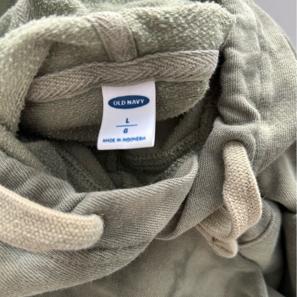 Old Navy Vintage Hoodie Olive green Tie Dye Womens Large - Picture 3 of 4